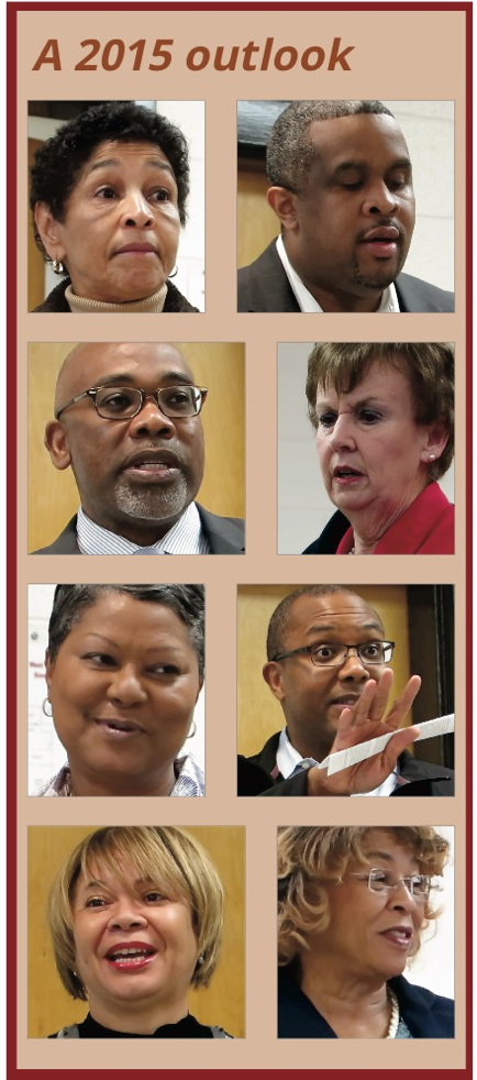 Clockwise from top left: Beverly Earle, David Howard, Pat Cotham, Michael Barnes, Joyce Waddell, Vi Lyles, Carla Cunningham and Al Austin.