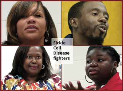 From top left: Piedmont Health Services and Sickle Cell Agency Program Manager Azizi Coleman; Case Manager Donald Estell; Case Manager Erica White; and Shirley Miller, program manager for Dr. Ify Osunkwo's Adult Sickle Cell Clinic at Carolinas Medical Center.