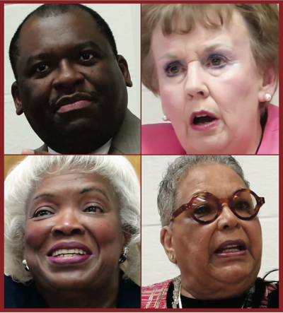 Clockwise from top left: Trevor Fuller, Pat Cotham, Vilma Leake and Ella Scarborough.