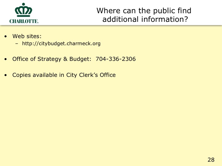 City Proposed Budget Slide