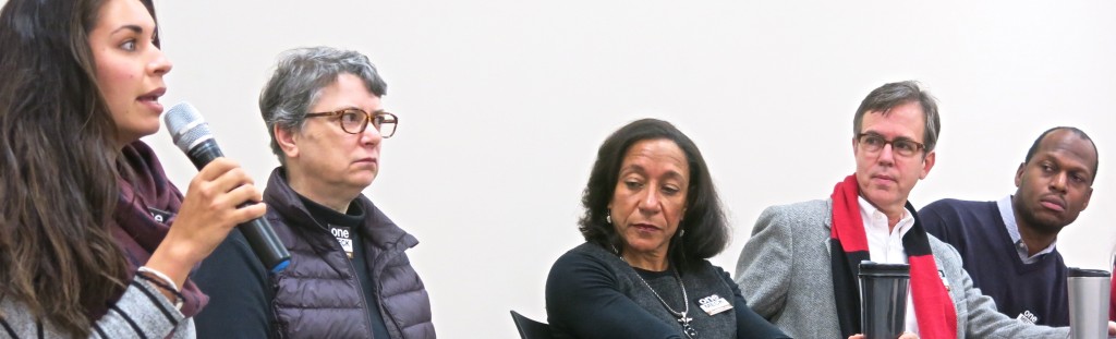 OneMeck speakers, from left: Kayla Romero, Carol Sawyer, Rosalyn Allison-Jacobs, Barry Sherman and Justin Perry