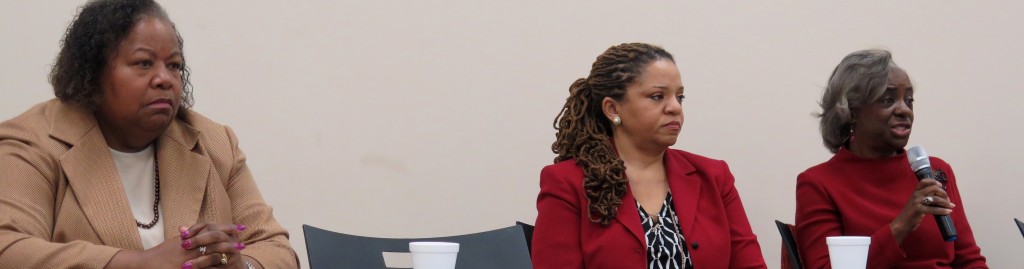 From left: Queen Thompson, Elisa Chinn-Gary, Wilhelmenia Rembert