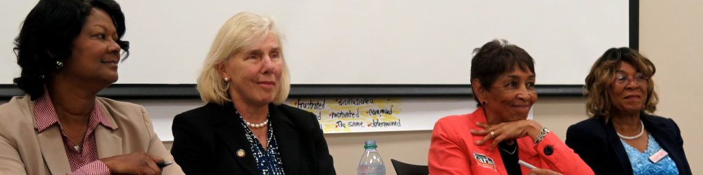 From left: Rep. Carla Cunningham, Rep. Becky Carney, Rep. Beverly Earle and Sen. Joyce Waddell.